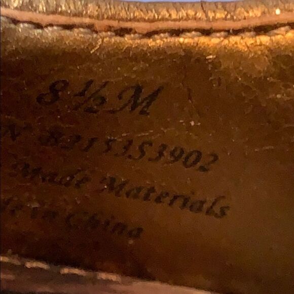 Sam Edelman Finn Glitter Gold/Black Heels Sz 8.5 - Picture 5 of 9